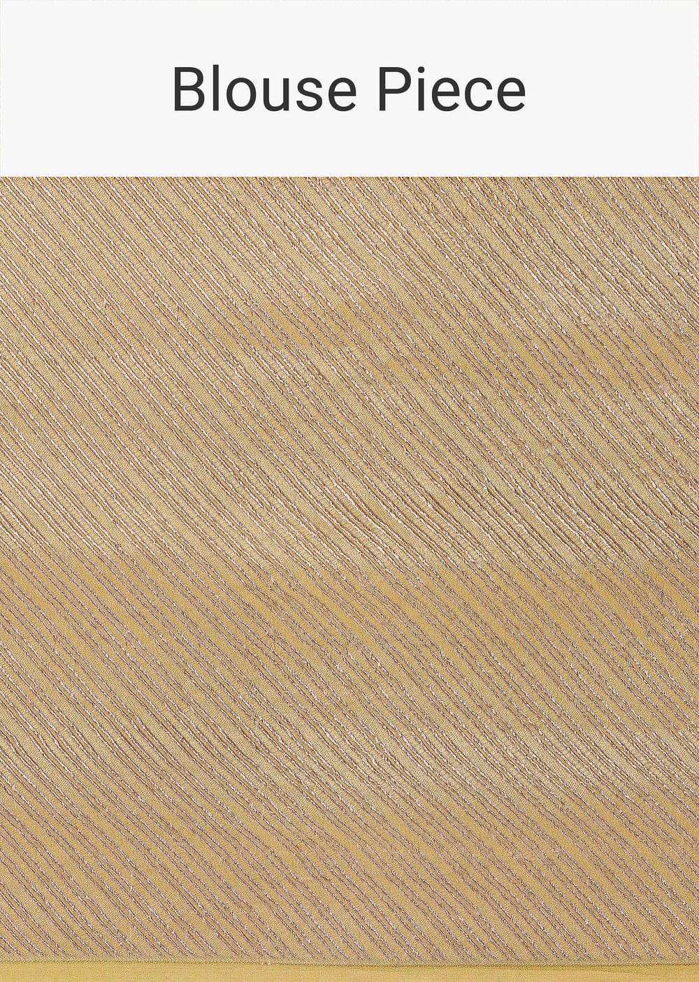 Gold Chanderi Tissue Saree With Pipe Finish Stitched Blouse