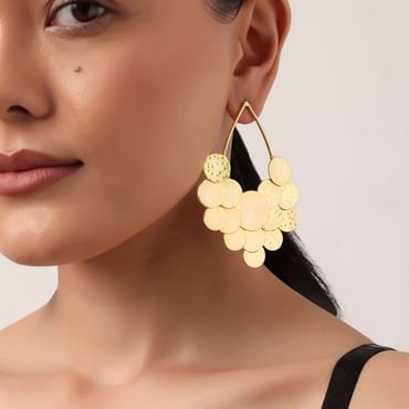 Gold Cutout Coin Shaped Danglers