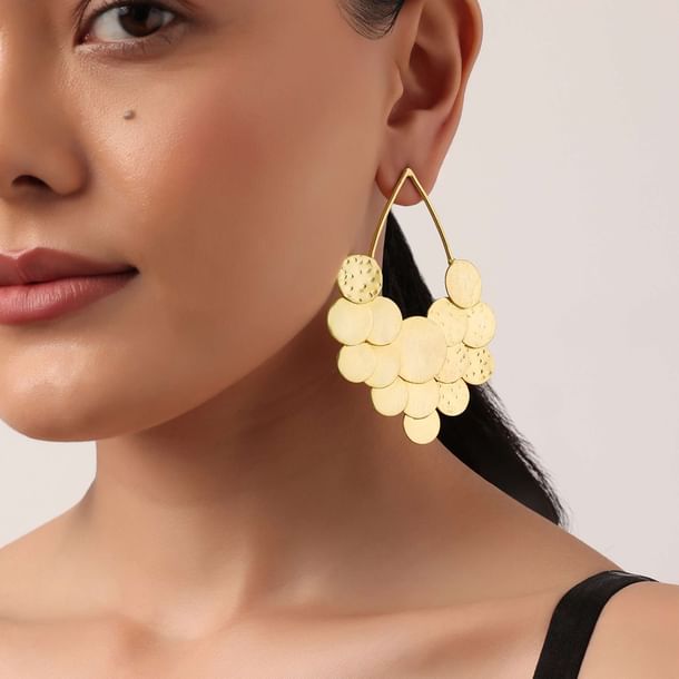 Gold Cutout Coin Shaped Danglers