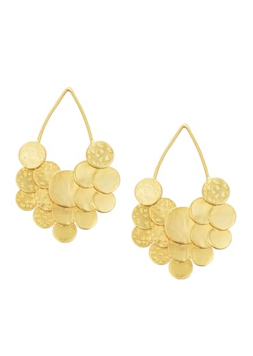 Gold Cutout Coin Shaped Danglers