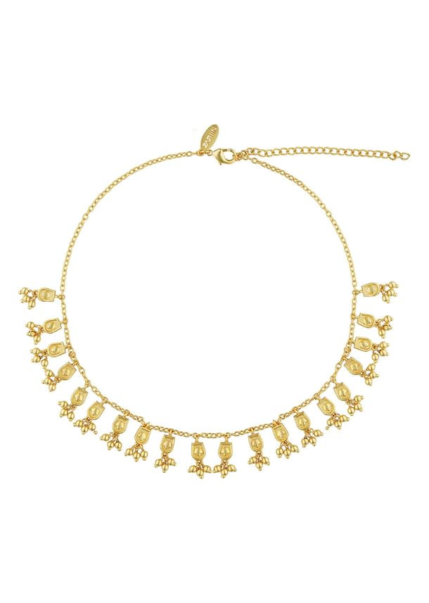 Gold Dangling Charm Anklets Gold Dangling Charm Anklets