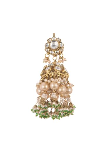 Gold Finish Heavy Bridal Choker And Maang Tikka Set