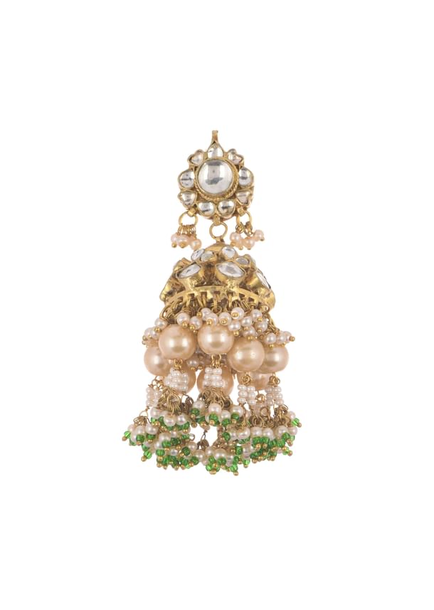 Gold Finish Heavy Bridal Choker And Maang Tikka Set