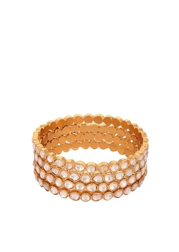 Gold Finish Jadau Kundan Polki Kadas