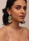 Gold Finish Kundan Choker Set With Beads, Pearls, And Synthetic Emerald Stones