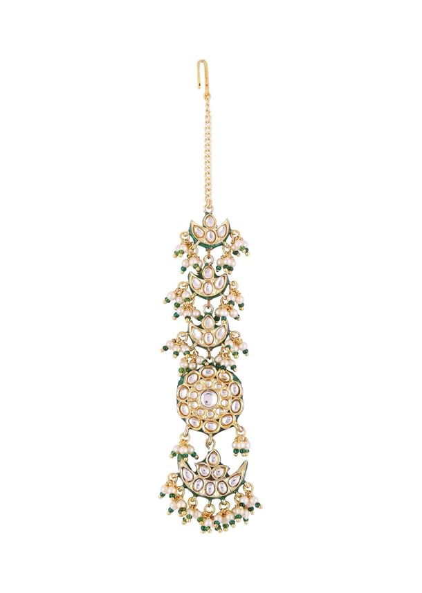 Gold Finish Kundan Maangteeka Gold Finish Kundan Maangteeka