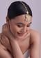 Gold Finish Kundan Mangtikka With Dangling Pearls