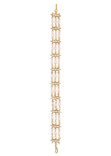 Gold Finish Kundan Polki And Pearls Sheeshpatti