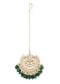Gold Finish Kundan Polki Choker Set With Green Drops