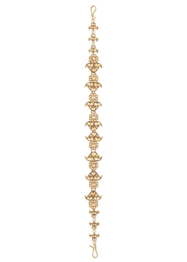 Gold Finish Kundan Polki Stone Sheeshpatti