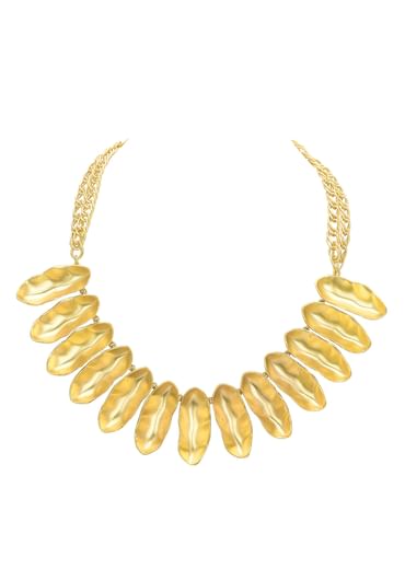 Gold Finish Microplated Statement Necklace