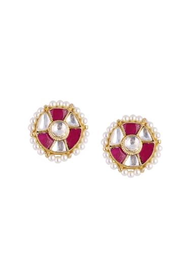Gold Finish Rajwadi Kundan Polki Choker Set