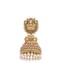 Gold Finish Temple Jhumkas With Meenakari Work And Carved Motifs