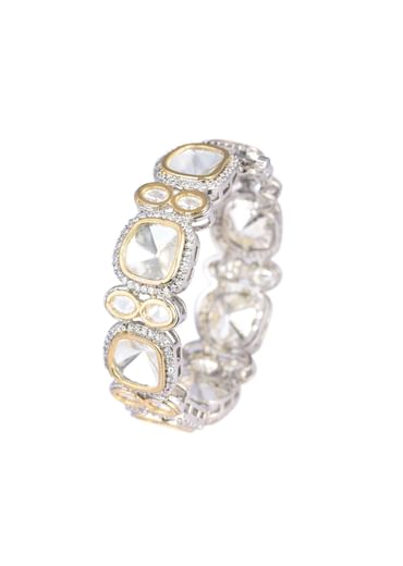 Gold Finish Victorian Style Polki Bangle