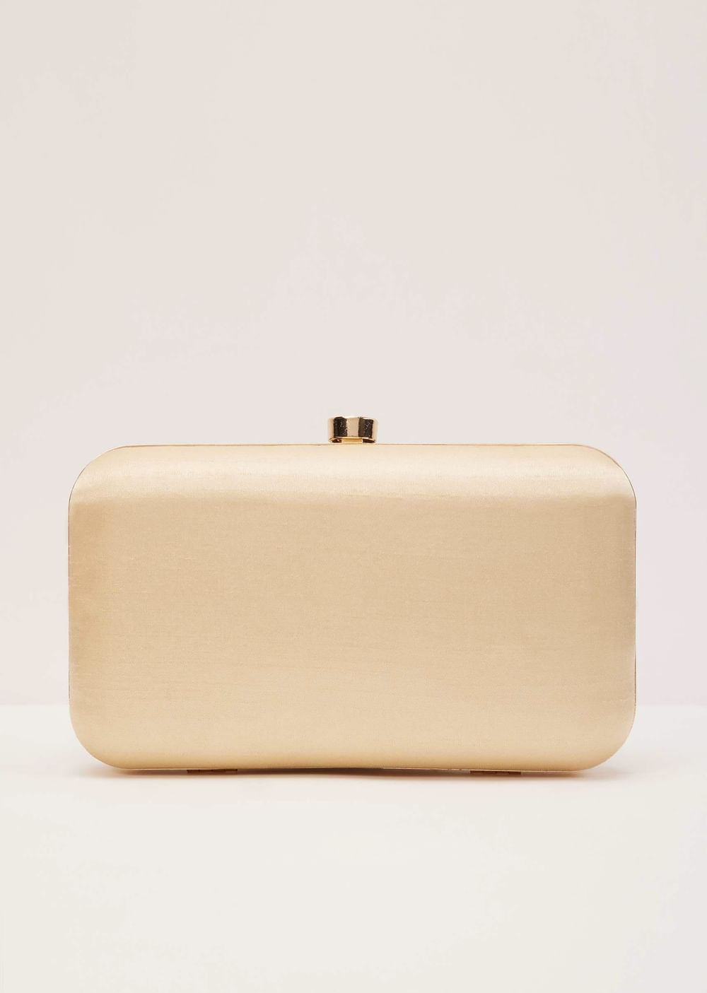Gold Floral Clutch On Silk Fabric