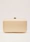 Gold Floral Clutch On Silk Fabric