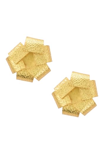 Gold Oversized Floral Studs
