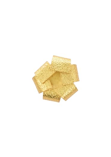 Gold Oversized Floral Studs