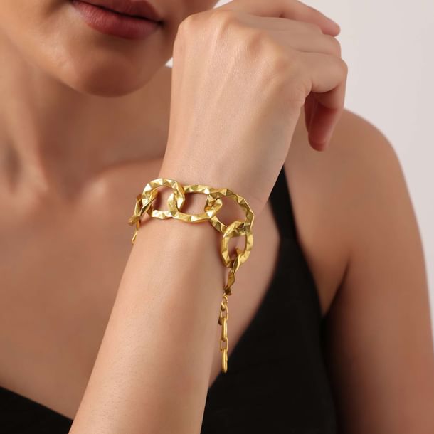 Gold Plated Link Style Chain Bracelet Gold Plated Link Style Chain Bracelet