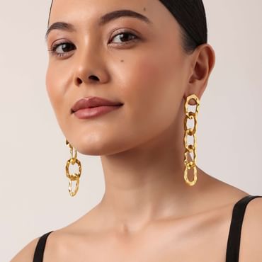 Gold Plated Link Style Chain Danglers