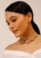 Gold Plated Necklace With Multi Colored Semi Precious Uncut Stones