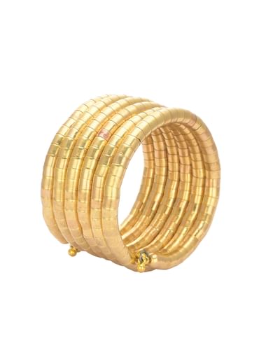 Gold Plated Stacked Style Bangle
