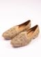 Gold Raw Silk Zardozi Embroidered Juttis