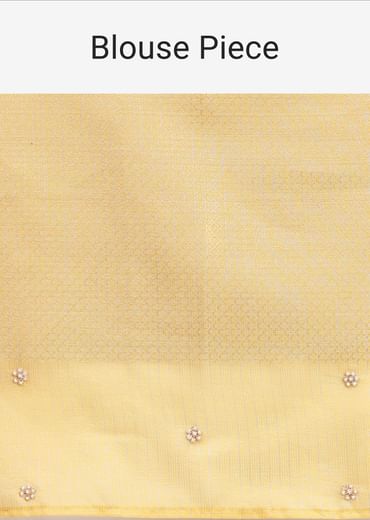 Gold Tissue Chanderi Rangkart Saree with Zardosi Work