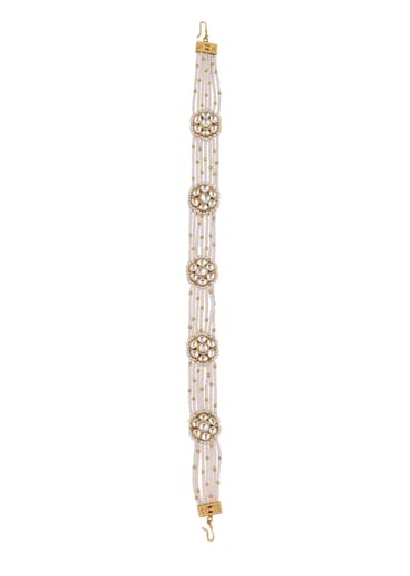 Gold Toned Mathapatti With Kundan And Pearls