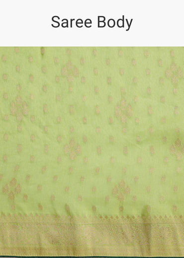 Green Butti Work Saree