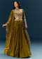 Green Crepe Bridal Lehenga With Cutdana Embroidery