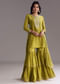 Green Sharara Set With Zardosi And Sequins Work