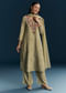Green Silk Kurta Set With Thread Work