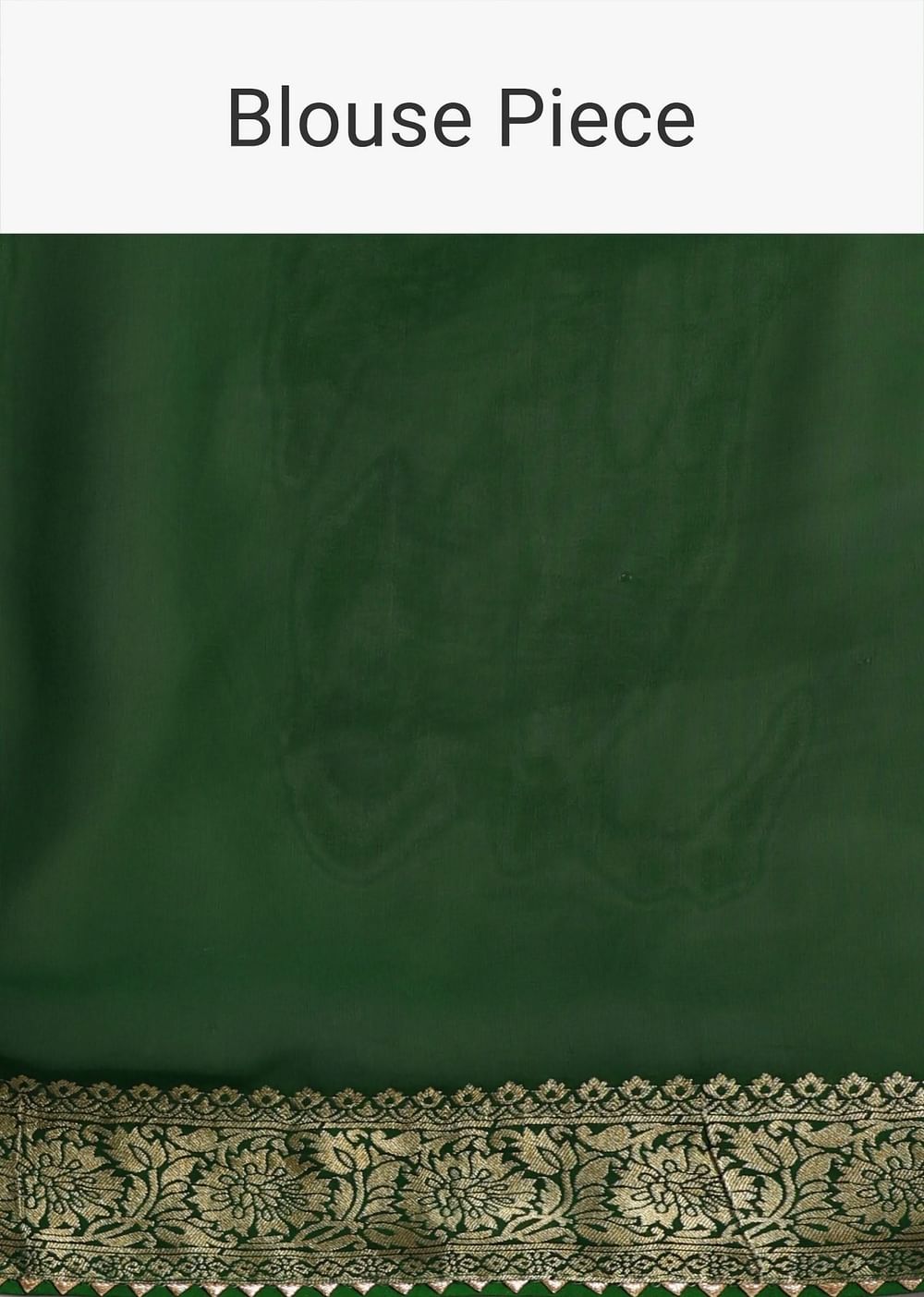 Green Banarasi Georgette Saree With Zari Bandhani Weave And Unstitched Blouse Piece