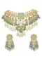 Green Bridal Choker Set With Beige Stones And Kundan