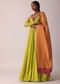 Green Embroidered Anarkali With Dupatta
