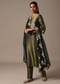 Green Embroidered Kurta Pant Set With Dupatta