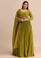 Moss Green Embroidered Anarakali Set