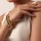 Green Enameled Gold Finish Bangle