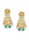 Green Kundan Choker Set With Beads And Pendant Drops