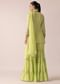 Green Kurta And Tiered Sharara Set