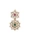 Green Temple Choker Set With Floral Motifs And Meenakari Detail