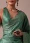 Green Tussar Saree With Unstitched Blouse