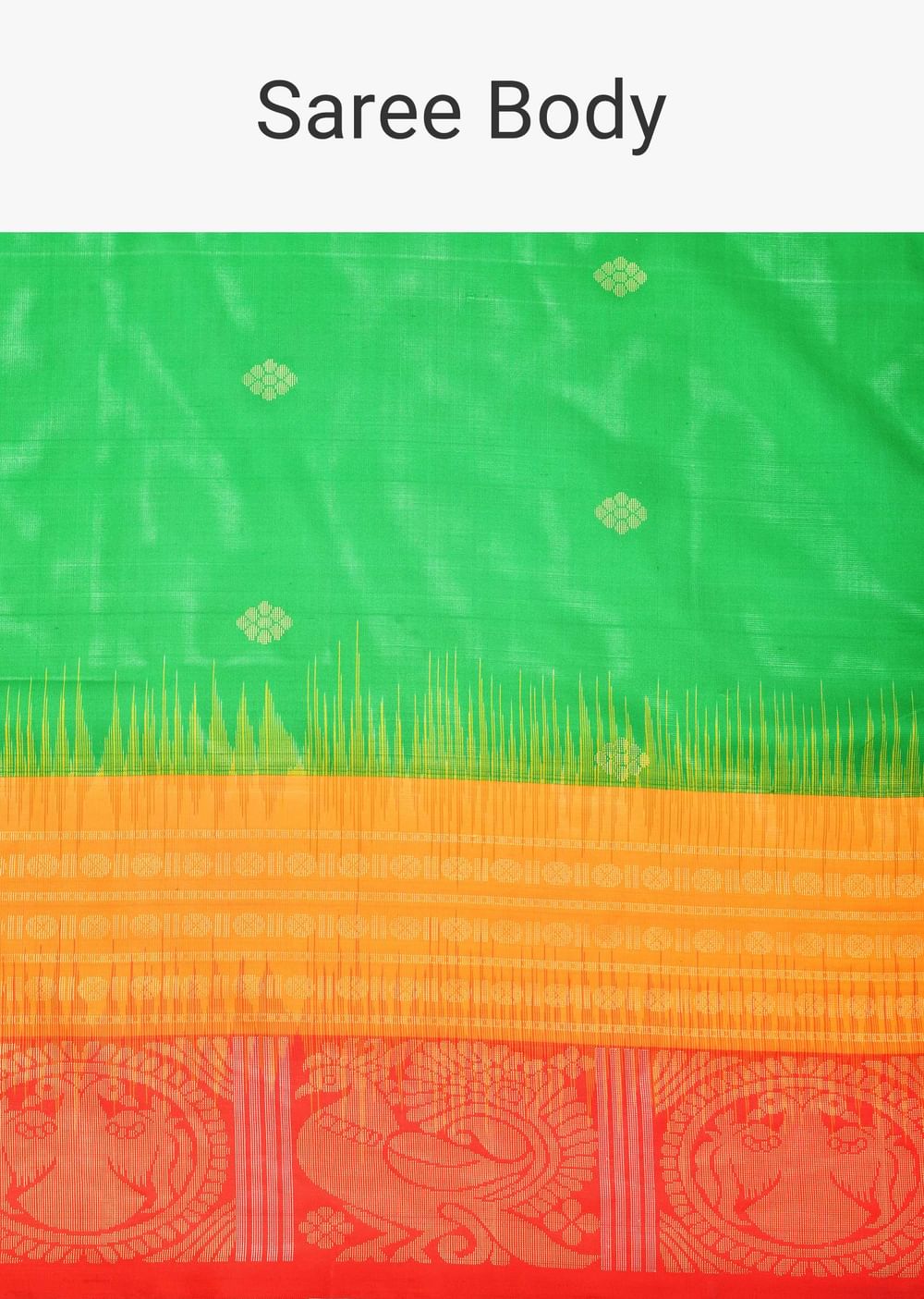 Green Woven South Album Silk Saree With Tassel Pallu And Unstitched Blouse Piece