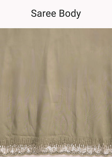 Grey Organza Saree with Cutdana  Sequin Embroidery