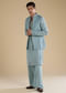 Grey Sequin Embellished Kurta and Jacket Set