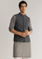 Grey Silk Cutdana Sequins Kurta Jacket Set
