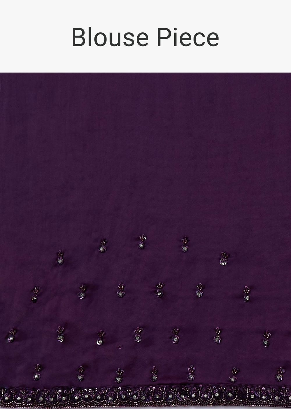 Wine Purple Sequins Saree With An Embellished Border