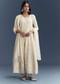 Ivory Chanderi Anarkali Suit With Thread And Sequins Embroidery