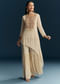 Ivory Chinon Sharara Suit With Zardosi Work